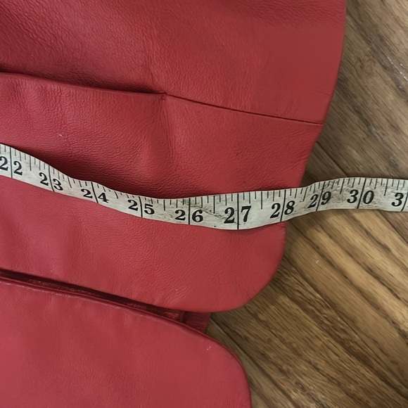 Pamela McCoy red and white  leather jacket SZ Small - Picture 8 of 15